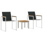 vidaXL Set da pranzo per esterni 3 pcs Legno massello di teak