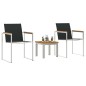 vidaXL Set da pranzo per esterni 3 pcs Legno massello di teak