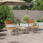 vidaXL Set pranzo giardino 3 pezzi in legno di teak e acciaio inox vidaXL Set pranzo giardino 3 pezzi in legno di teak e acciaio inox