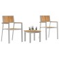 vidaXL Set da Pranzo da Giardino in Legno di Teak Massello e Acciaio Inossidabile.