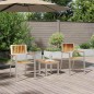 vidaXL Set da Pranzo da Giardino in Legno di Teak Massello e Acciaio Inossidabile.