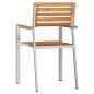 vidaXL Sedia da giardino impilabile - 6 pezzi 54,5x56x89 cm in legno massello di teak.