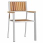 vidaXL Sedia da giardino impilabile set da 8 pz 54,5x56x87 cm in legno massello di acacia. vidaXL Sedia da giardino impilabile set da 8 pz 54,5x56x87 cm in legno massello di acacia.