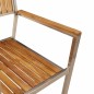 vidaXL Sedia da giardino impilabile set da 8 pz 54,5x56x87 cm in legno massello di acacia. vidaXL Sedia da giardino impilabile set da 8 pz 54,5x56x87 cm in legno massello di acacia.