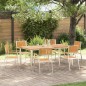 vidaXL Sedie da Giardino Impilabili 6 Pezzi 54,5x56x87 cm in Legno Massello di Teak vidaXL Sedie da Giardino Impilabili 6 Pezzi 54,5x56x87 cm in Legno Massello di Teak