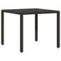 vidaXL Set da Pranzo per Giardino 5 pcs Nero 90 x 90 x 75 cm