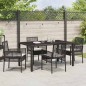 vidaXL Set da Pranzo per Giardino 5 pcs Nero 150 x 90 x 75 cm vidaXL Set da Pranzo per Giardino 5 pcs Nero 150 x 90 x 75 cm