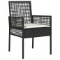 vidaXL Set da Pranzo per Giardino 5 pcs Nero 150 x 90 x 75 cm vidaXL Set da Pranzo per Giardino 5 pcs Nero 150 x 90 x 75 cm