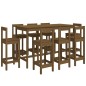 Set da Bar 9 pz Miele in Legno Massello di Pino Set da Bar 9 pz Miele in Legno Massello di Pino