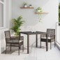 vidaXL Set da Pranzo per Giardino 3 pcs Marrone 90 x 90 x 75 cm vidaXL Set da Pranzo per Giardino 3 pcs Marrone 90 x 90 x 75 cm
