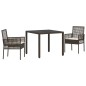 vidaXL Set da Pranzo per Giardino 3 pcs Marrone 90 x 90 x 75 cm vidaXL Set da Pranzo per Giardino 3 pcs Marrone 90 x 90 x 75 cm