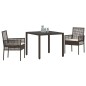 vidaXL Set da Pranzo per Giardino 3 pcs Marrone 90 x 90 x 75 cm vidaXL Set da Pranzo per Giardino 3 pcs Marrone 90 x 90 x 75 cm