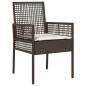 vidaXL Set da Pranzo per Giardino 3 pcs Marrone 90 x 90 x 75 cm vidaXL Set da Pranzo per Giardino 3 pcs Marrone 90 x 90 x 75 cm