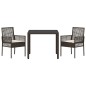 vidaXL Set da Pranzo per Giardino 3 pcs Marrone 90 x 90 x 75 cm vidaXL Set da Pranzo per Giardino 3 pcs Marrone 90 x 90 x 75 cm