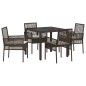 vidaXL Set da Pranzo per Giardino 5 pcs Marrone 90 x 90 x 75 cm vidaXL Set da Pranzo per Giardino 5 pcs Marrone 90 x 90 x 75 cm