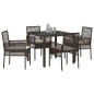 vidaXL Set da Pranzo per Giardino 5 pcs Marrone 90 x 90 x 75 cm vidaXL Set da Pranzo per Giardino 5 pcs Marrone 90 x 90 x 75 cm