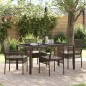 vidaXL Set da Pranzo per Giardino 5 pcs Marrone 150 x 90 x 75 cm