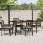 vidaXL Set da Pranzo per Giardino 5 pcs Marrone 150 x 90 x 75 cm