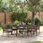 vidaXL Set da Pranzo per Giardino 7 pcs Marrone 150 x 90 x 75 cm
