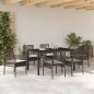 vidaXL Set da Pranzo per Giardino 7 pcs Marrone 150 x 90 x 75 cm