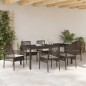 vidaXL Set da Pranzo per Giardino 7 pcs Marrone 190 x 90 x 75 cm