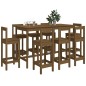 Set da Bar 9 pz Miele in Legno Massello di Pino Set da Bar 9 pz Miele in Legno Massello di Pino