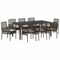 vidaXL Set da Pranzo per Giardino 9 pcs Marrone 190 x 90 x 75 cm vidaXL Set da Pranzo per Giardino 9 pcs Marrone 190 x 90 x 75 cm