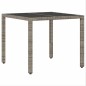 vidaXL Set da Pranzo per Giardino 3 pcs Grigio 90 x 90 x 75 cm