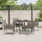 vidaXL Set da Pranzo per Giardino 5 pcs Grigio 90 x 90 x 75 cm