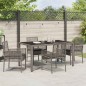 vidaXL Set da Pranzo per Giardino 5 pcs Grigio 150 x 90 x 75 cm vidaXL Set da Pranzo per Giardino 5 pcs Grigio 150 x 90 x 75 cm