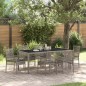 vidaXL Set da Pranzo per Giardino 7 pcs Grigio 190 x 90 x 75 cm vidaXL Set da Pranzo per Giardino 7 pcs Grigio 190 x 90 x 75 cm