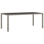 vidaXL Set da Pranzo per Giardino 7 pcs Grigio 190 x 90 x 75 cm vidaXL Set da Pranzo per Giardino 7 pcs Grigio 190 x 90 x 75 cm