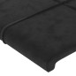 Testiera ad Orecchio Nera 147x16x118/128 cm in Velluto Testiera ad Orecchio Nera 147x16x118/128 cm in Velluto