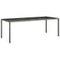 vidaXL Set da Pranzo per Giardino 11 pcs Grigio 250 x 100 x 75 cm