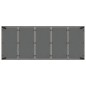 vidaXL Set da Pranzo per Giardino 11 pcs Grigio 250 x 100 x 75 cm