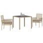vidaXL Set da Pranzo per Giardino 3 pcs Beige 90 x 90 x 75 cm vidaXL Set da Pranzo per Giardino 3 pcs Beige 90 x 90 x 75 cm