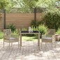 vidaXL Set da Pranzo per Giardino 3 pcs Beige 90 x 90 x 75 cm vidaXL Set da Pranzo per Giardino 3 pcs Beige 90 x 90 x 75 cm