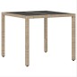 vidaXL Set da Pranzo per Giardino 3 pcs Beige 90 x 90 x 75 cm vidaXL Set da Pranzo per Giardino 3 pcs Beige 90 x 90 x 75 cm