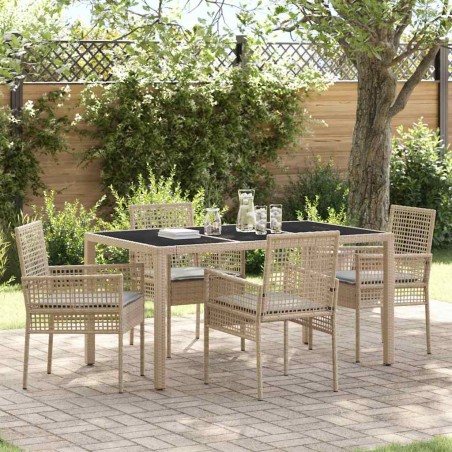 vidaXL Set da Pranzo per Giardino 5 pcs Beige 150 x 90 x 75 cm