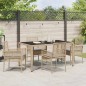 vidaXL Set da Pranzo per Giardino 5 pcs Beige 150 x 90 x 75 cm