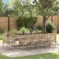 vidaXL Set da Pranzo per Giardino 11 pcs Beige 250 x 100 x 75 cm vidaXL Set da Pranzo per Giardino 11 pcs Beige 250 x 100 x 75 cm