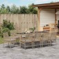 vidaXL Set da Pranzo per Giardino 11 pcs Beige 250 x 100 x 75 cm vidaXL Set da Pranzo per Giardino 11 pcs Beige 250 x 100 x 75 cm