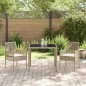 vidaXL Set da Pranzo per Giardino 3 pcs Beige 90 x 90 x 75 cm