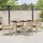 vidaXL Set da Pranzo per Giardino 5 pcs Beige 150 x 90 x 75 cm vidaXL Set da Pranzo per Giardino 5 pcs Beige 150 x 90 x 75 cm