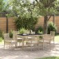 vidaXL Set da Pranzo per Giardino 7 pcs Beige 150 x 90 x 75 cm vidaXL Set da Pranzo per Giardino 7 pcs Beige 150 x 90 x 75 cm
