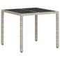 vidaXL Set da Pranzo per Giardino 5 pcs Grigio chiaro 90 x 90 x 75 cm