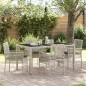 vidaXL Set da Pranzo per Giardino 5 pcs Grigio chiaro 150 x 90 x 75 cm vidaXL Set da Pranzo per Giardino 5 pcs Grigio chiaro 150 x 90 x 75 cm
