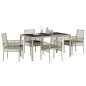 vidaXL Set da Pranzo per Giardino 5 pcs Grigio chiaro 150 x 90 x 75 cm vidaXL Set da Pranzo per Giardino 5 pcs Grigio chiaro 150 x 90 x 75 cm