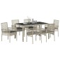 vidaXL Set da Pranzo per Giardino 7 pcs Grigio chiaro 150 x 90 x 75 cm vidaXL Set da Pranzo per Giardino 7 pcs Grigio chiaro 150 x 90 x 75 cm