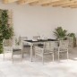vidaXL Set da Pranzo per Giardino 7 pcs Grigio chiaro 150 x 90 x 75 cm vidaXL Set da Pranzo per Giardino 7 pcs Grigio chiaro 150 x 90 x 75 cm